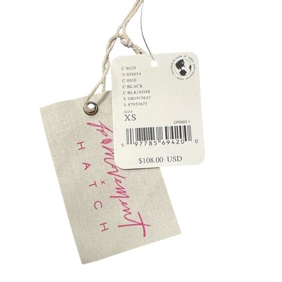 NWT Free People x Hatch Maternity Leggings XS Black High Rise Yoga Lounge $108 - Picture 4 of 8